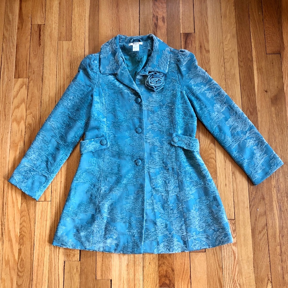 Vertigo Paris Blue Floral Patterned Jacket.
